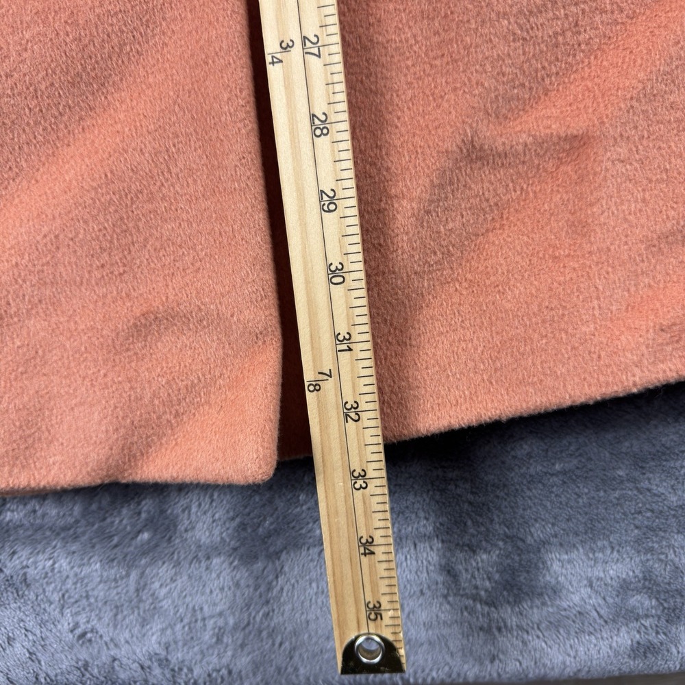 LES COPAINS Double Breasted Peacoat Womens 40 Orange Wool Blend Jacket Italy - Picture 7 of 7
